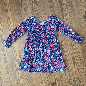 Millie Loves Lily Kids Casual Dress - Blue and Pink Floral Size 5